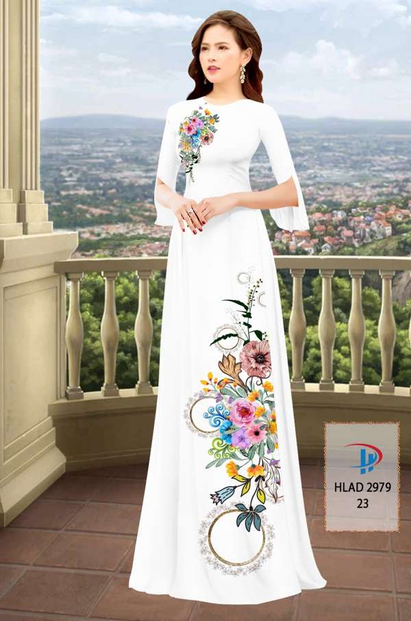 Vải Áo Dài Hoa In 3D AD HLAD2979 57